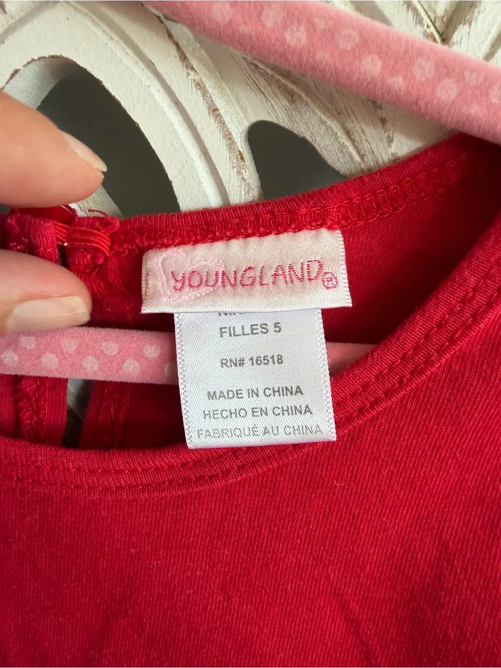 Youngland Girls Size 5 Christmas Candy Cane Tulle Dress Holiday